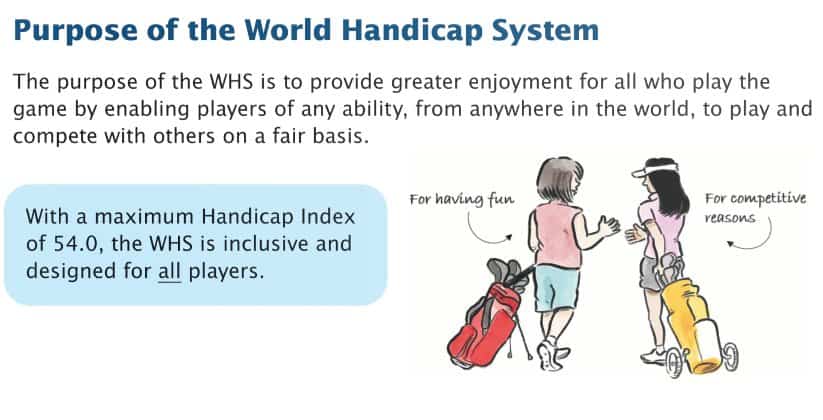 Purpose of the World Handicap System
