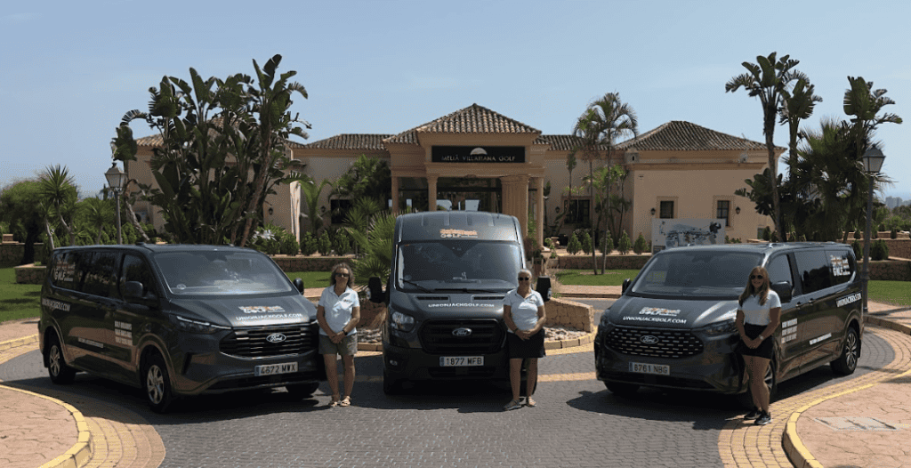 Union Jack Golf Benidorm Transfers at Melia Villaitana golf course with our 3 drivers Tina, Dawn and Rachel