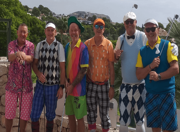 Benidorm Fancy dress Golfers at Altea Golf