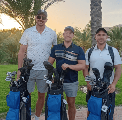 Golfers in Benidorm with Taylormade golf club hire from Union Jack Golf Benidorm