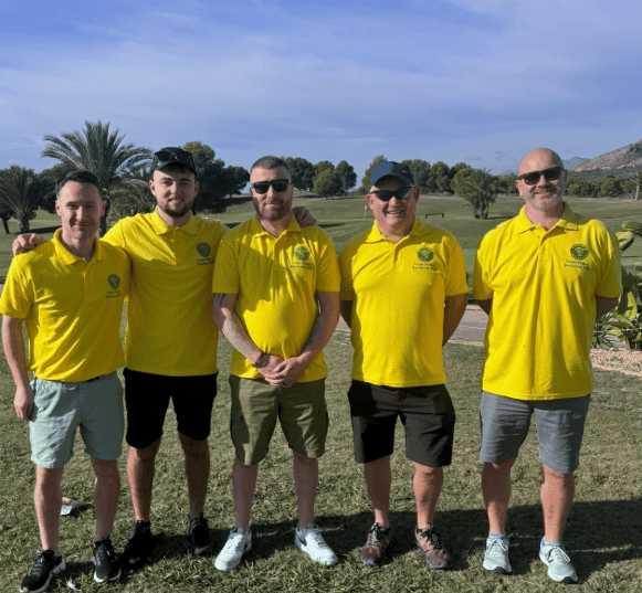 Golfers enjoying a round at the Melia Villaitana Poniente course near Benidorm. 